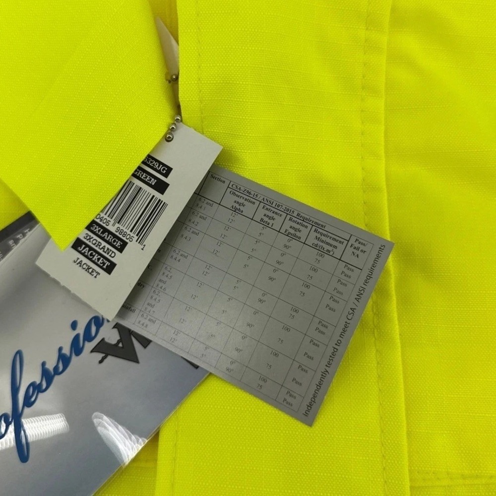 Viking Journeyman 300D Hi-Vis ANSI Class 3 Waterproof Jacket 3XL New - Picture 5 of 5